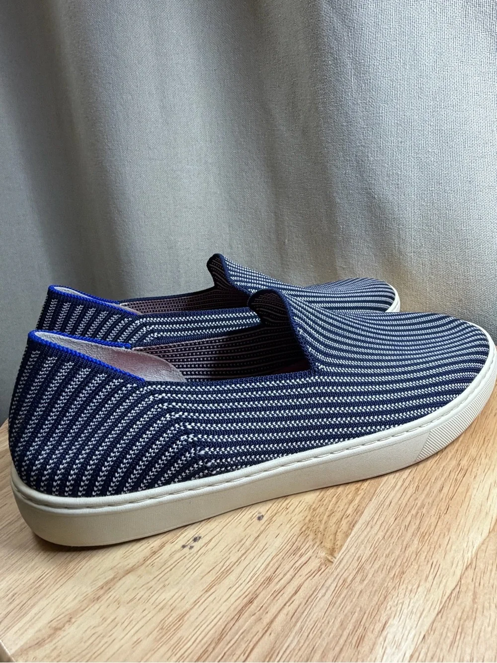 Rothy’s women’s Riviera Pinstripe shoes